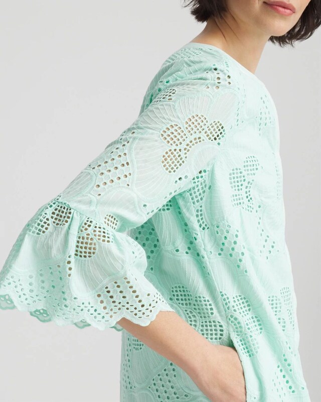Eyelet Cotton Voile Dress - image 4